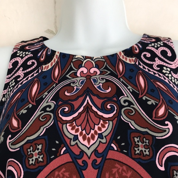 Banana Republic sleeveless navy print sheath dress NEW - Picture 3 of 11